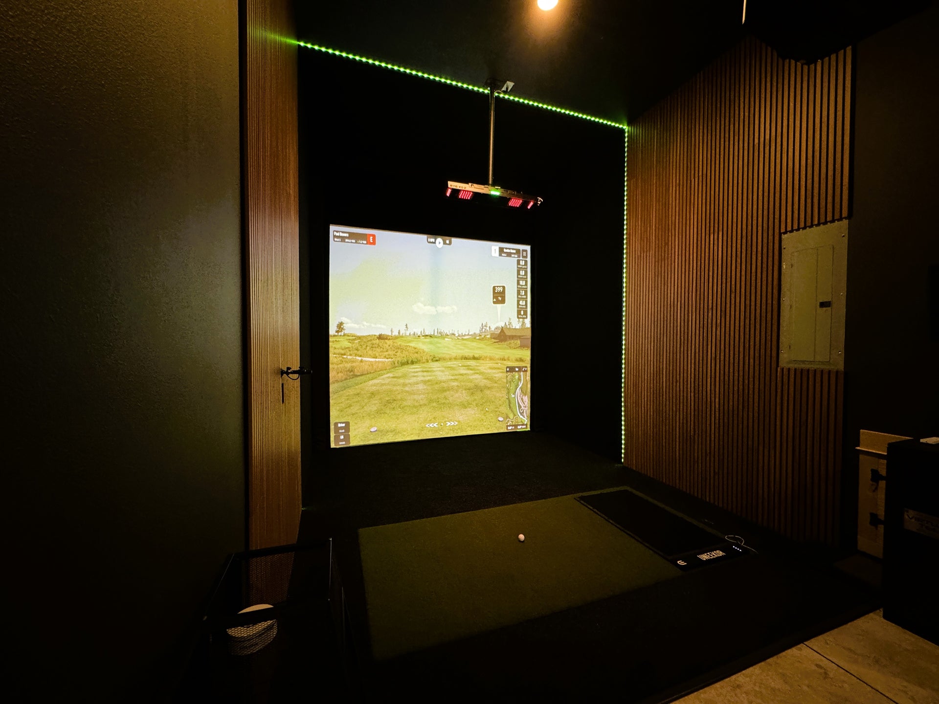 Garage Golf Simulator Install Project Eugene, OR